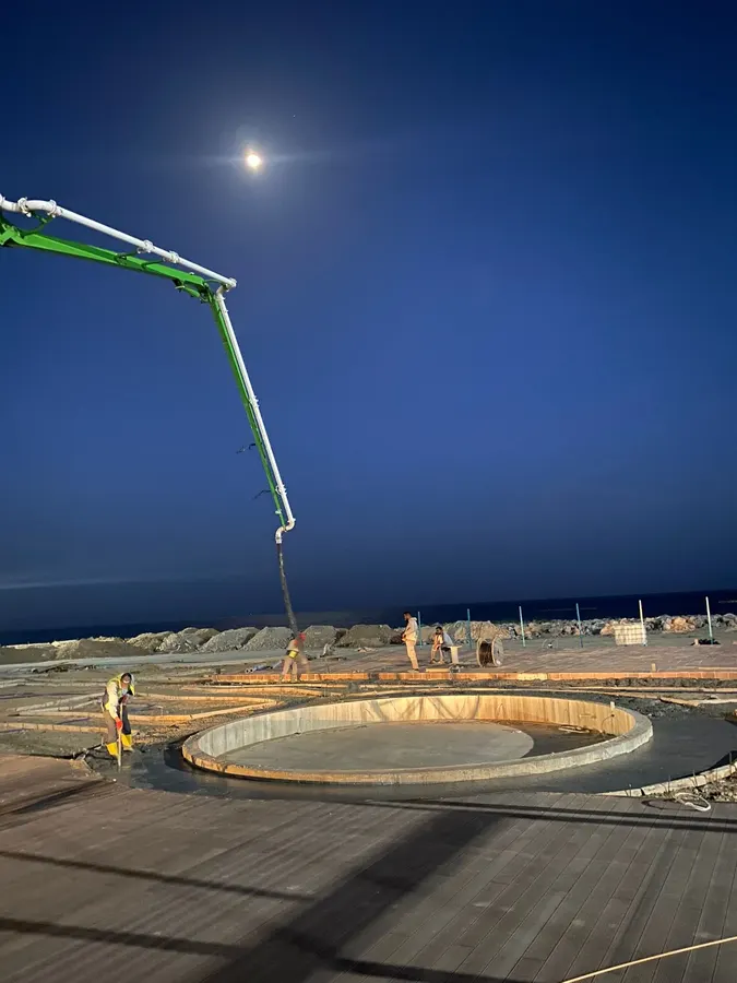 Lean concrete pouring